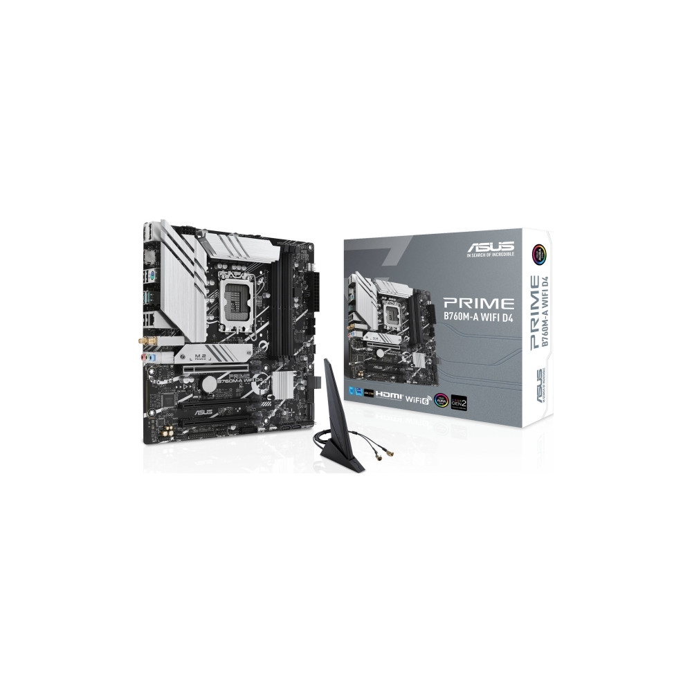 Produktbild för ASUS PRIME B760M-A WIFI D4 - moderkort - micro ATX - LGA1700-uttag - B760
