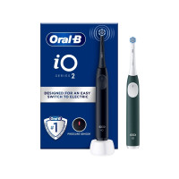 Produktbild för Oral-B iO Series 2 Night Black/ Forest Green mit 2.Handstück