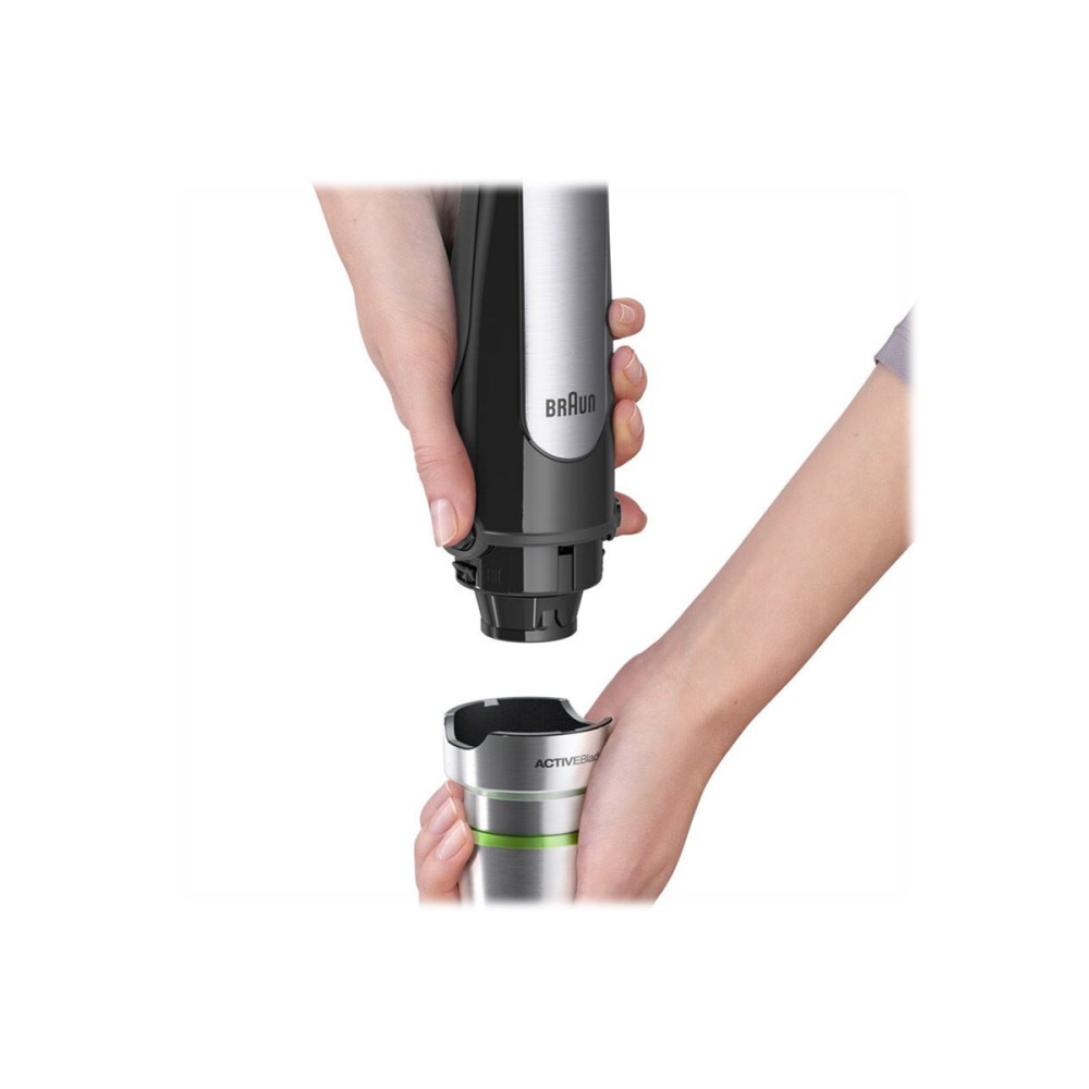 Produktbild för Braun Multiquick 7 MQ 7075X - handmixer - premiumsvart/borstat rostfritt stål