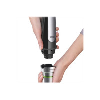 Produktbild för Braun Multiquick 7 MQ 7075X - handmixer - premiumsvart/borstat rostfritt stål