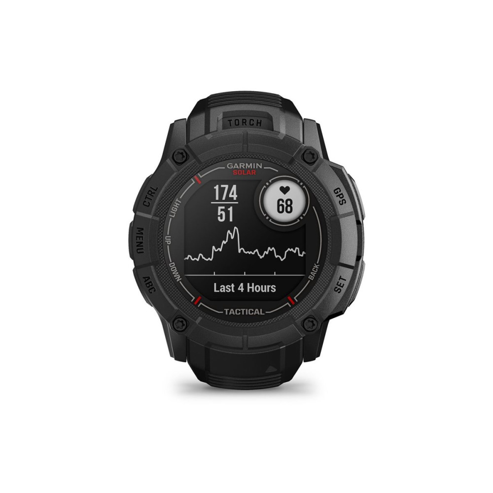 Produktbild för Garmin Instinct 2X Solar Tactical Edition - fiberförstärkta polymerer - Ja smart klocka med band - 64 MB - svart