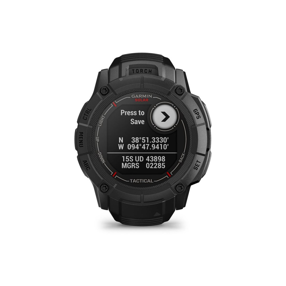 Produktbild för Garmin Instinct 2X Solar Tactical Edition - fiberförstärkta polymerer - Ja smart klocka med band - 64 MB - svart
