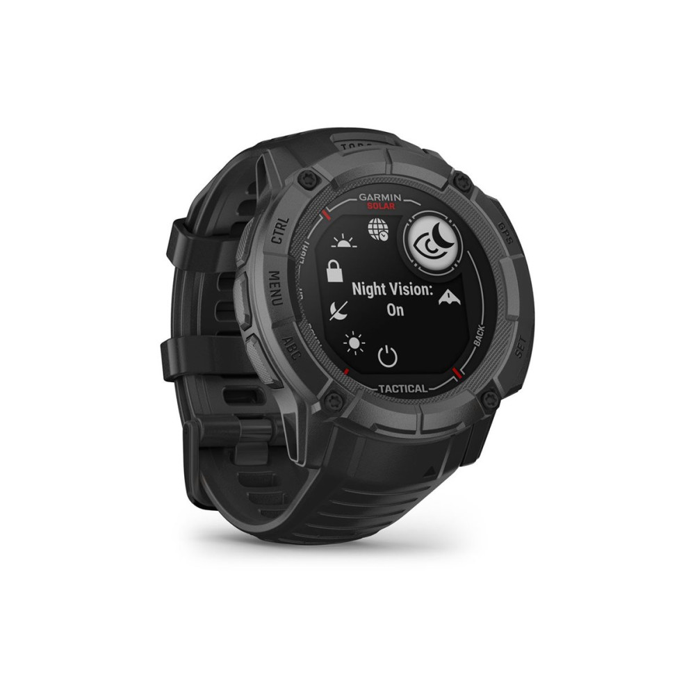 Produktbild för Garmin Instinct 2X Solar Tactical Edition - fiberförstärkta polymerer - Ja smart klocka med band - 64 MB - svart