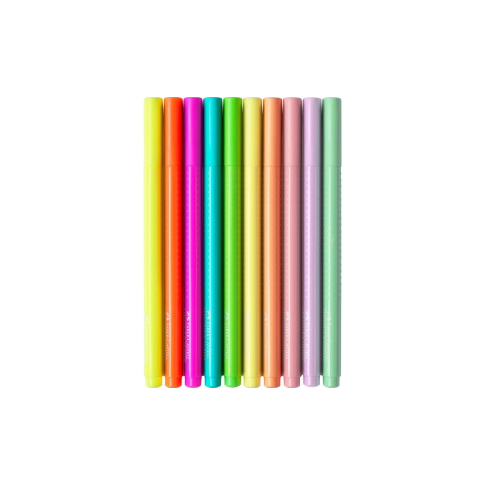 Produktbild för Faber-Castell 155312, Fin, 10 färger, Multifärg, Multifärg,...