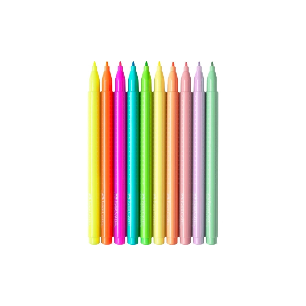 Produktbild för Faber-Castell 155312, Fin, 10 färger, Multifärg, Multifärg,...
