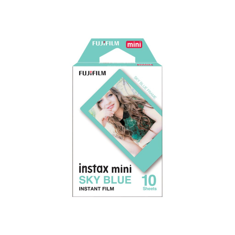 Produktbild för Fujifilm Instax Mini Sky Blue färgfilm för snabbframkallning - ISO 800 - 10