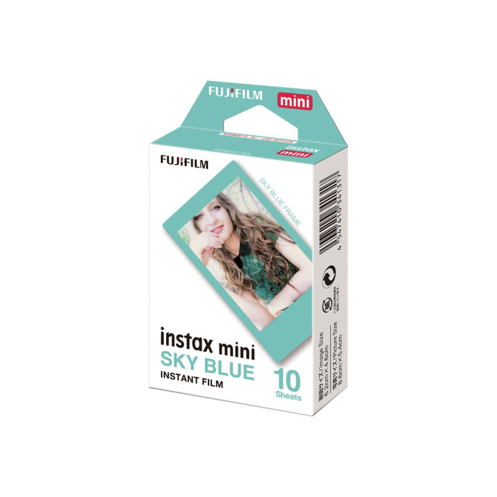 Produktbild för Fujifilm Instax Mini Sky Blue färgfilm för snabbframkallning - ISO 800 - 10