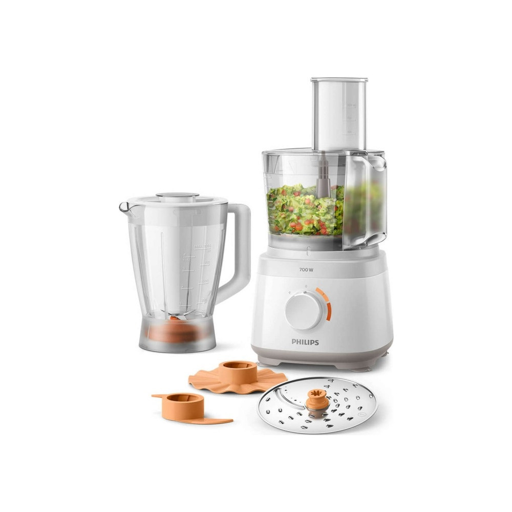 Produktbild för Philips Daily Collection HR7320 - matberedare - 700 W - vit