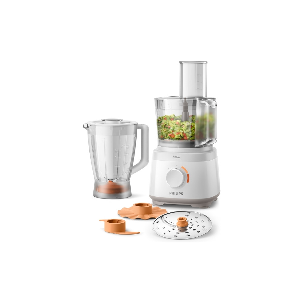Produktbild för Philips Daily Collection HR7320 - matberedare - 700 W - vit