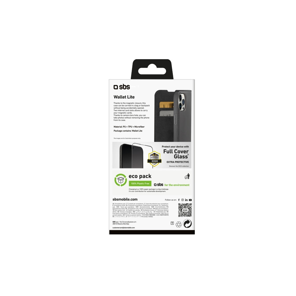 Produktbild för SBS TEBKLITEIP1561PK, Plånbok, Apple, iPhone 15 Pro, 17 cm (...