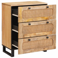Produktbild för Sideboard 2 pcs Brun 60 x 33 x 75 cm Massivt mangoträ