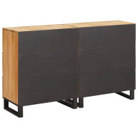 Produktbild för Sideboard 2 pcs Brun 60 x 33 x 75 cm Massivt mangoträ