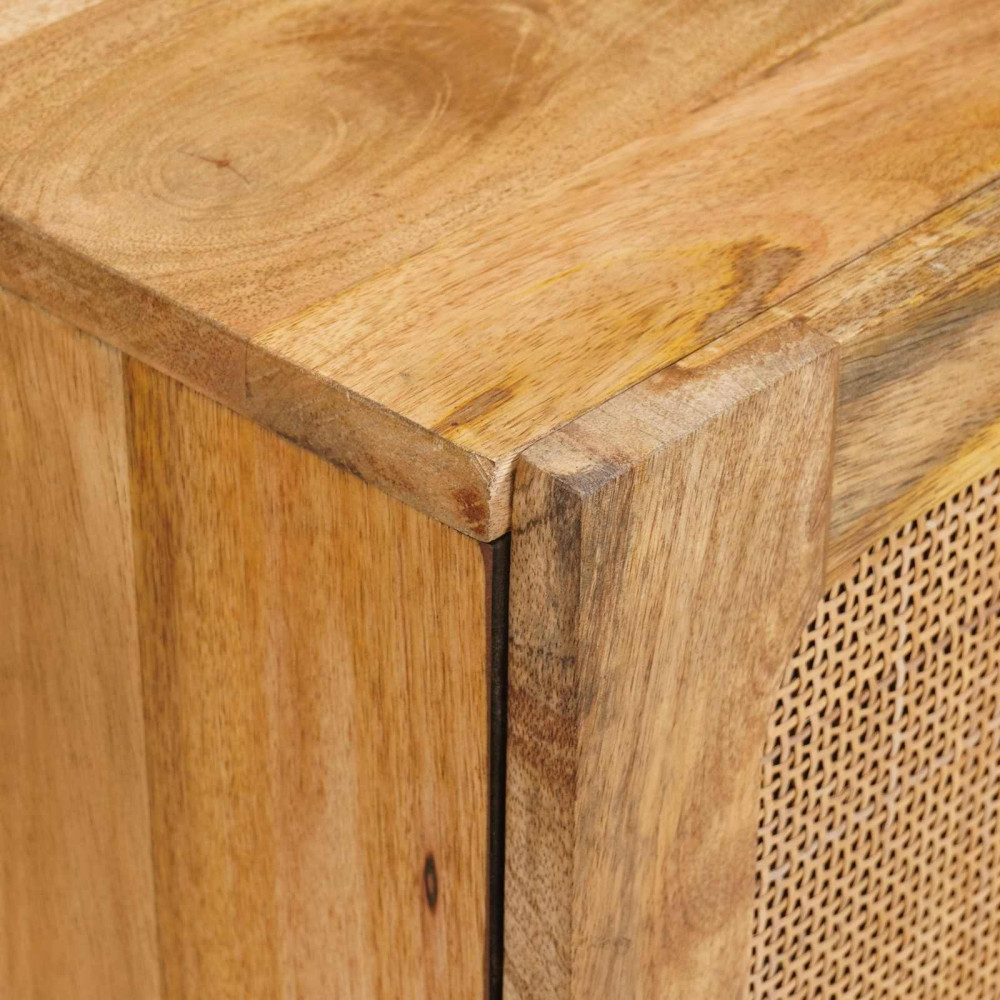 Produktbild för Sideboard 3 pcs Brun 180 x 33 x 75 cm Massivt mangoträ