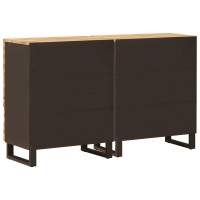 Produktbild för Sideboard 2 pcs Brun 60 x 33 x 75 cm Massivt mangoträ