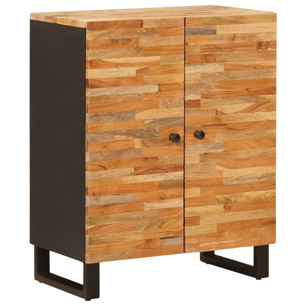Produktbild för Sideboard 3 pcs Brun 60 x 33 x 75 cm Massivt mangoträ