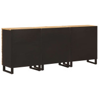 Produktbild för Sideboard 3 pcs Brun 60 x 33 x 75 cm Massivt mangoträ