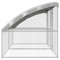 Produktbild för Hundbur med lagring 2 pcs Silver 4 x 2 x 2 m Galvaniserat stål