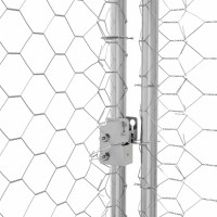 Produktbild för Hundbur med lagring 3 pcs Silver 6 x 2 x 2 m Galvaniserat stål