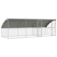 Produktbild för Hundbur med lagring 3 pcs Silver 6 x 2 x 2 m Galvaniserat stål