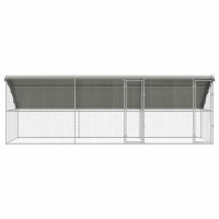 Produktbild för Hundbur med lagring 3 pcs Silver 6 x 2 x 2 m Galvaniserat stål