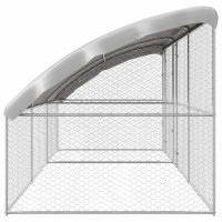 Produktbild för Hundbur med lagring 3 pcs Silver 6 x 2 x 2 m Galvaniserat stål