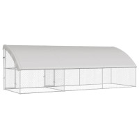 Produktbild för Hundbur med lagring 3 pcs Silver 6 x 2 x 2 m Galvaniserat stål