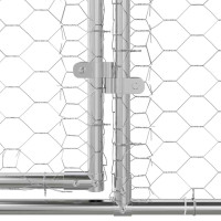 Produktbild för Hundbur med lagring 3 pcs Silver 6 x 2 x 2 m Galvaniserat stål