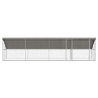 Produktbild för Hundbur med lagring 4 pcs Silver 8 x 2 x 2 m Galvaniserat stål