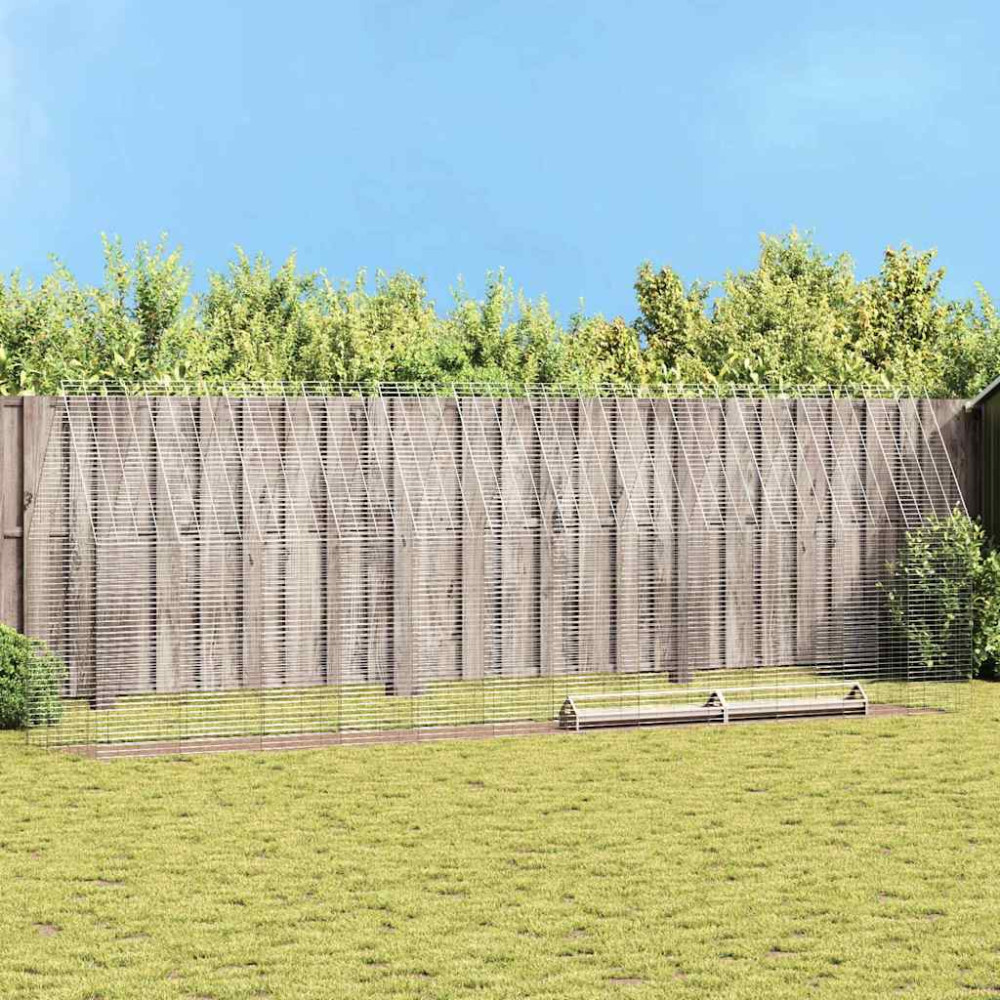 Produktbild för Hönshus 2 pcs Silver 600 x 100 x 210 cm Galvaniserat Stål