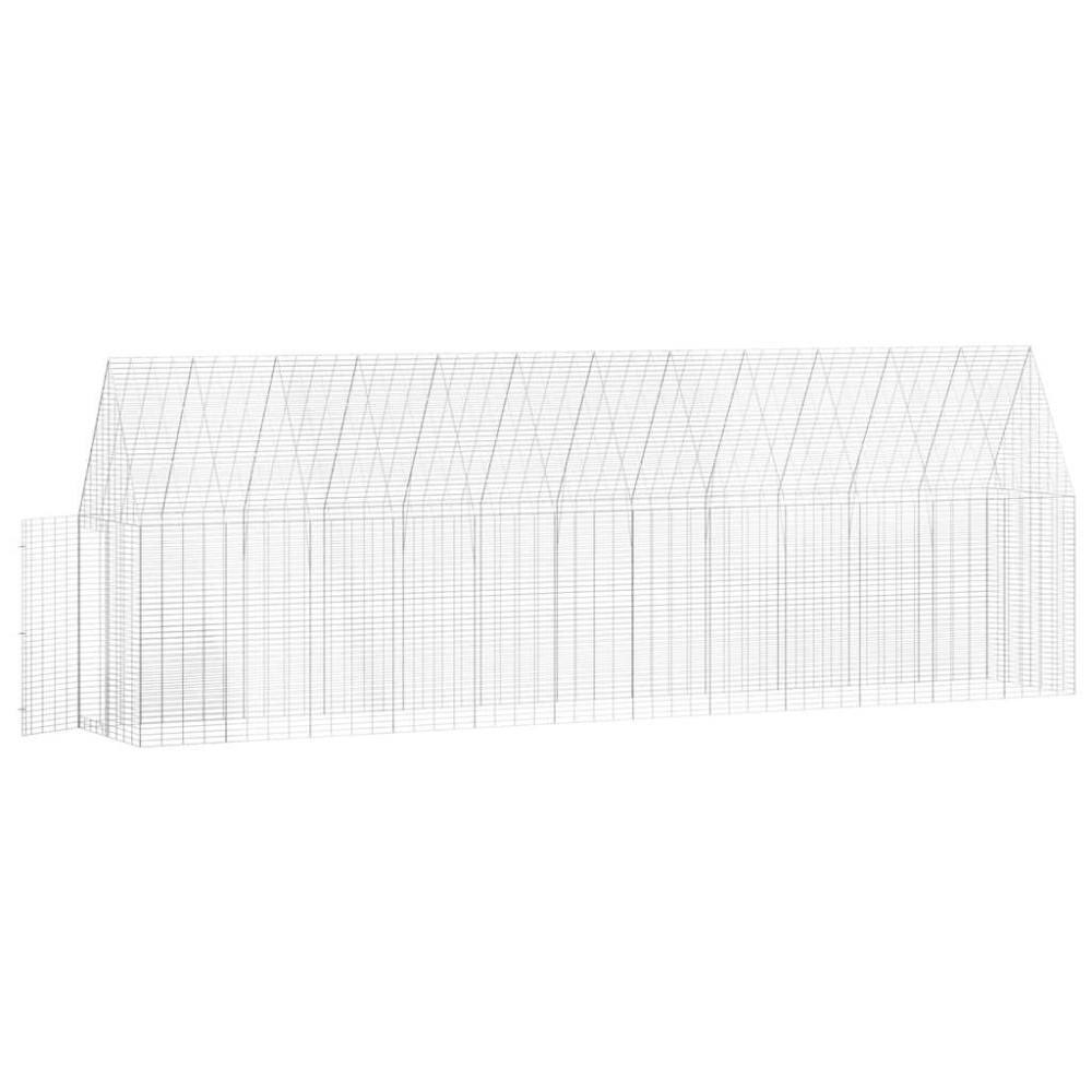 Produktbild för Hönshus 2 pcs Silver 600 x 100 x 210 cm Galvaniserat Stål