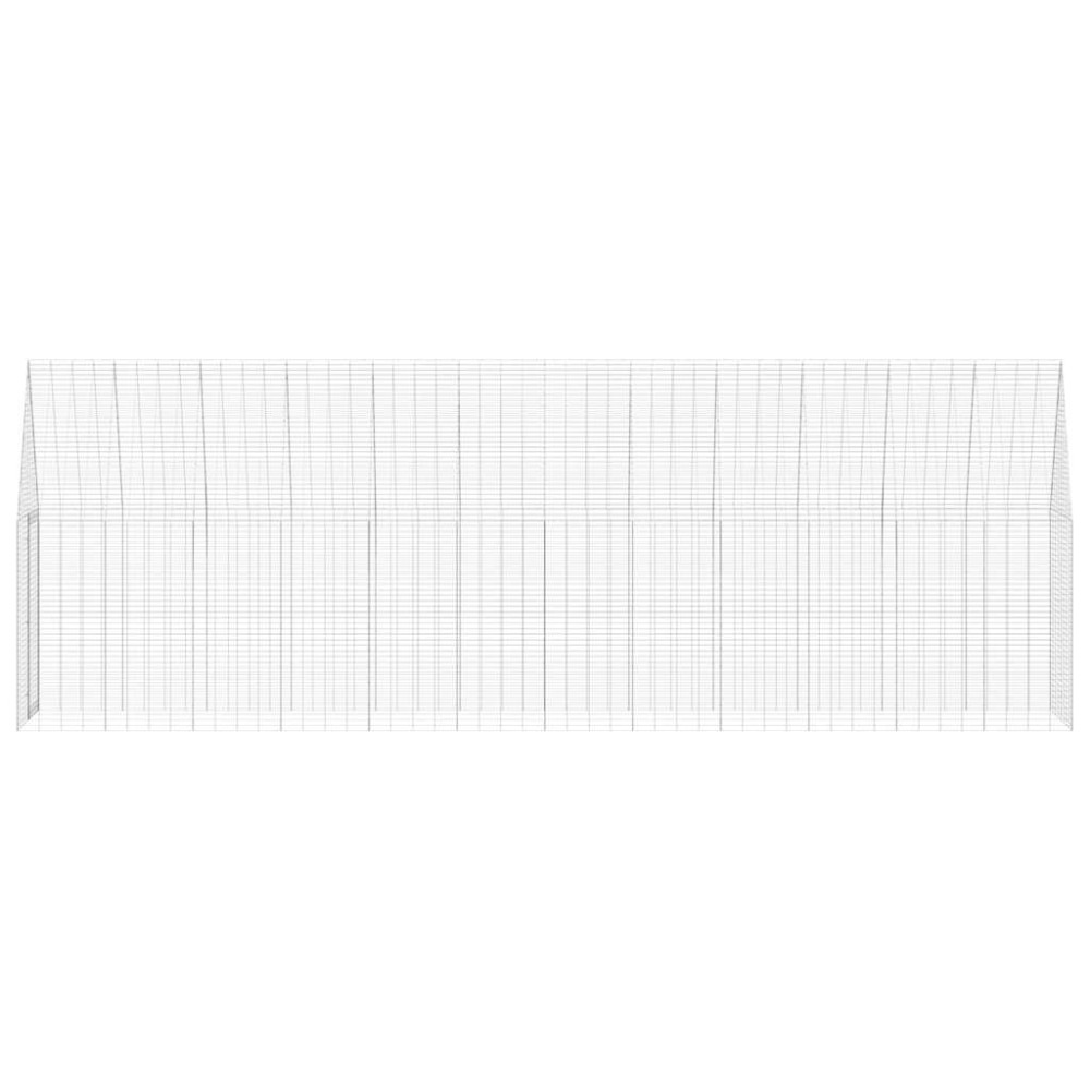 Produktbild för Hönshus 2 pcs Silver 600 x 100 x 210 cm Galvaniserat Stål