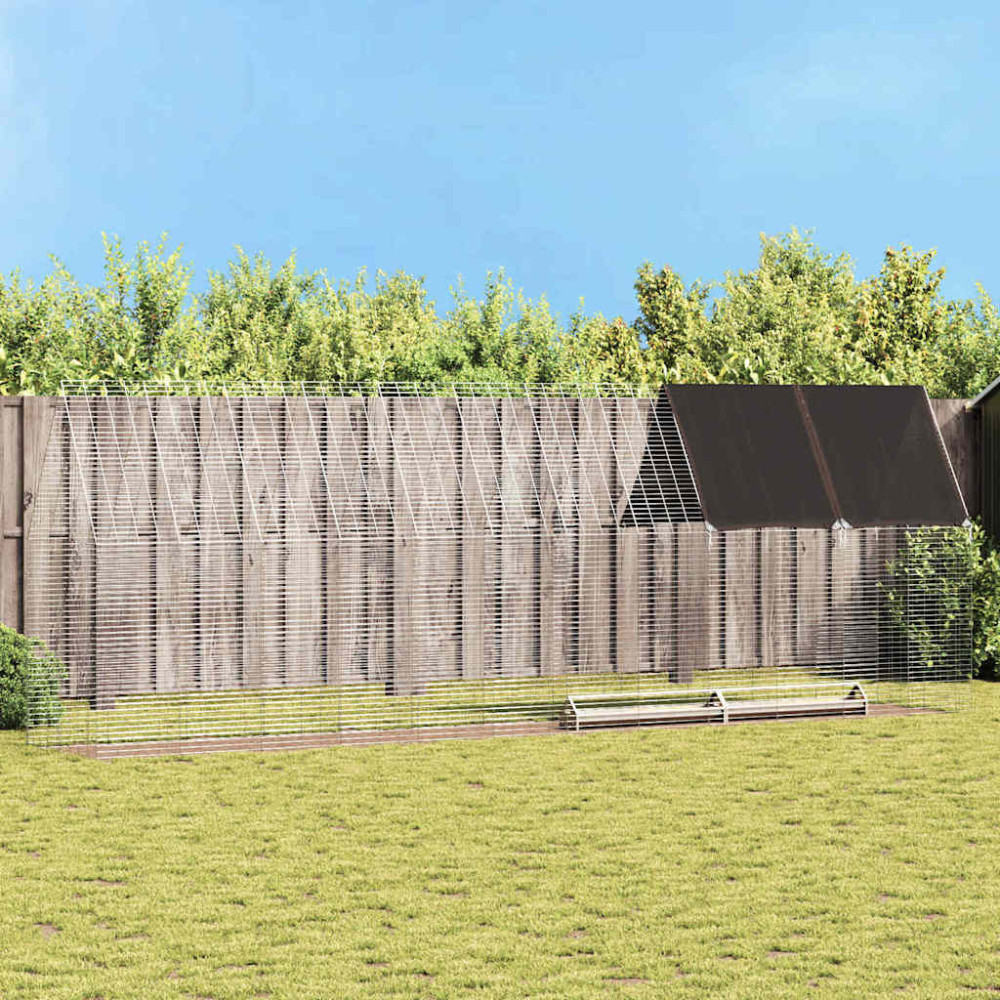 Produktbild för Hönshus 2 pcs Silver 600 x 100 x 210 cm Galvaniserat Stål