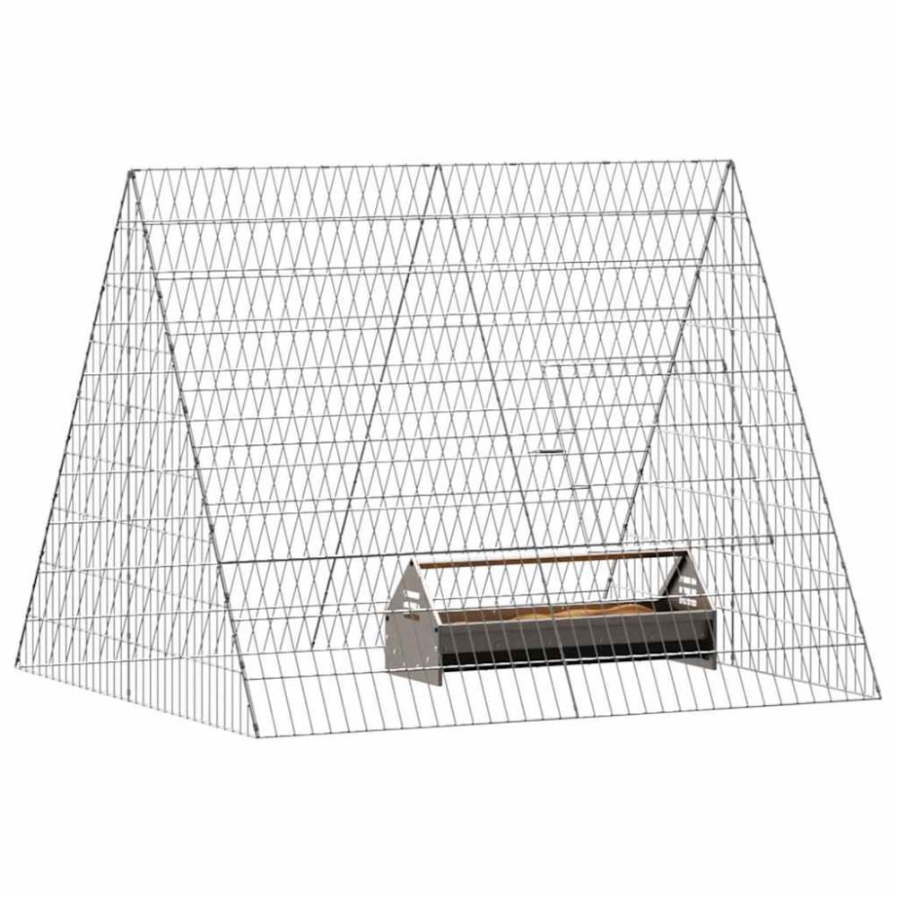Produktbild för Hönshus Silver 110 x 100 x 85 cm Galvaniserat Stål