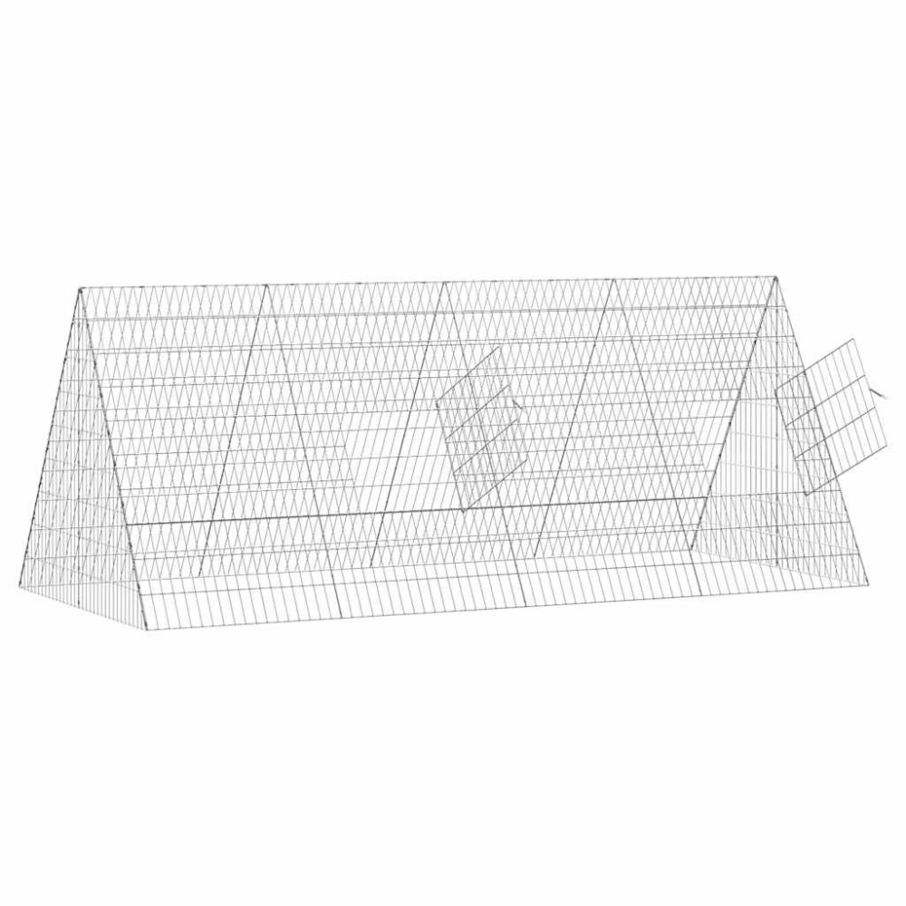 Produktbild för Hönshus Silver 215 x 100 x 85 cm Galvaniserat Stål