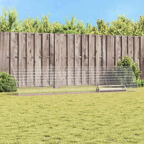 vidaXL Hönshus Silver 430 x 100 x 85 cm Galvaniserat Stål