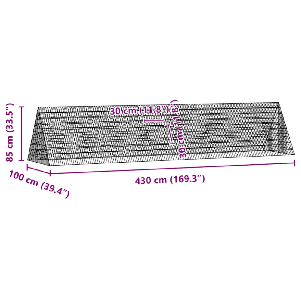 Produktbild för Hönshus Silver 430 x 100 x 85 cm Galvaniserat Stål