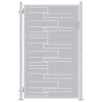 Produktbild för Trädgårdsgrind med lås Silver 85 x 120 cm Rostfritt stål