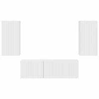 Produktbild för TV väggskåp set Väggmonterad 4 pcs Vit Konstruerat trä