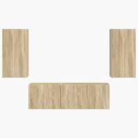 Produktbild för TV väggskåp set Väggmonterad 4 pcs Sonoma-ek Konstruerat trä