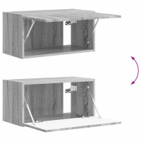 Produktbild för TV väggskåp set Väggmonterad 4 pcs Grå Sonoma Konstruerat trä