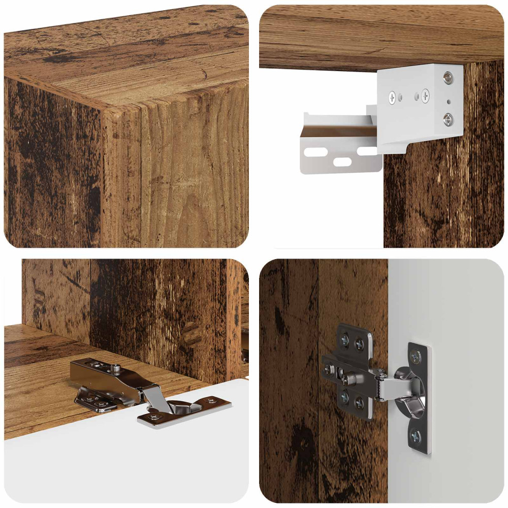 Produktbild för TV väggskåp set 4 pcs 29,5 x 31 x 100 cm Gammalt trä