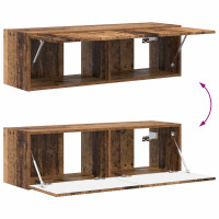Produktbild för TV väggskåp set 4 pcs 29,5 x 31 x 100 cm Gammalt trä