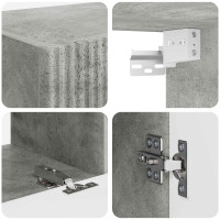 Produktbild för TV väggskåp set Väggmonterad 4 pcs Betonggrå Konstruerat trä