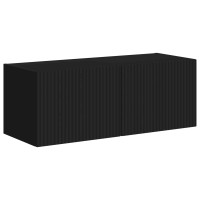 Produktbild för TV väggskåp set Väggmonterad 6 pcs Svart