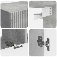 Produktbild för TV väggskåp set Väggmonterad 6 pcs Betonggrå