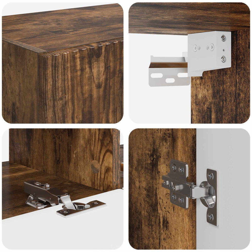 Produktbild för TV väggskåp set Väggmonterad 6 pcs Rökt ek