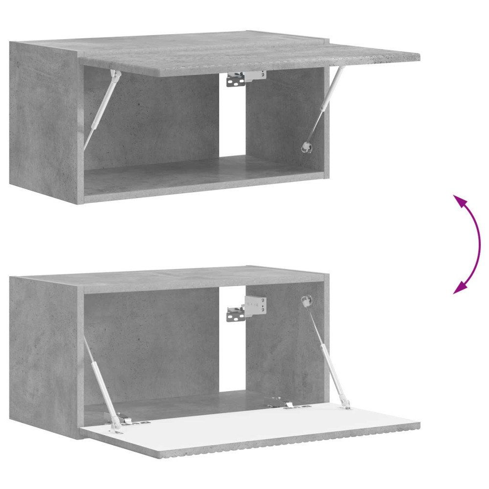 Produktbild för TV-bänkset Väggmonterad 4 pcs Betonggrå Konstruerat trä