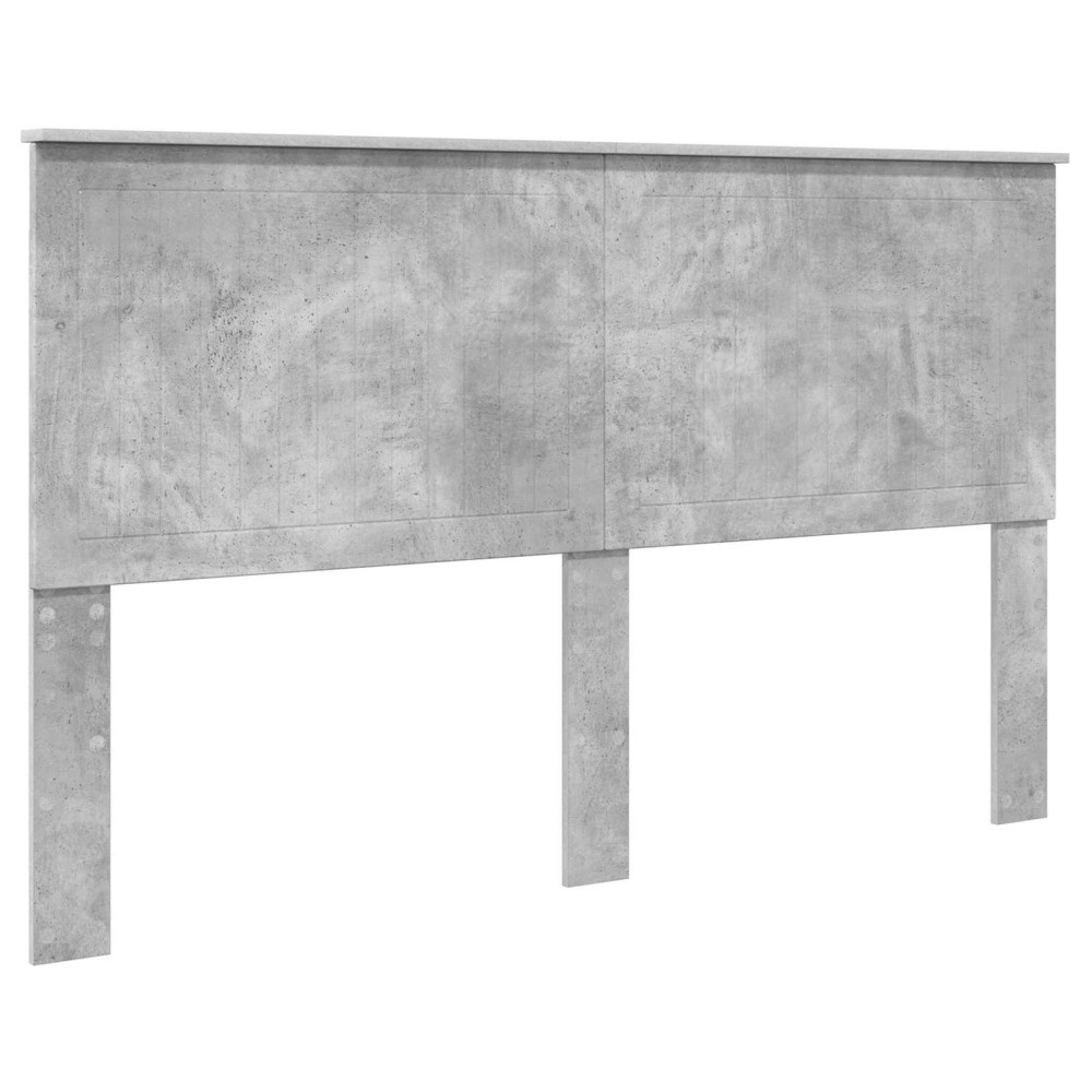 Produktbild för Sängram med låda Betonggrå 160 x 200 cm Ingenjörsträ