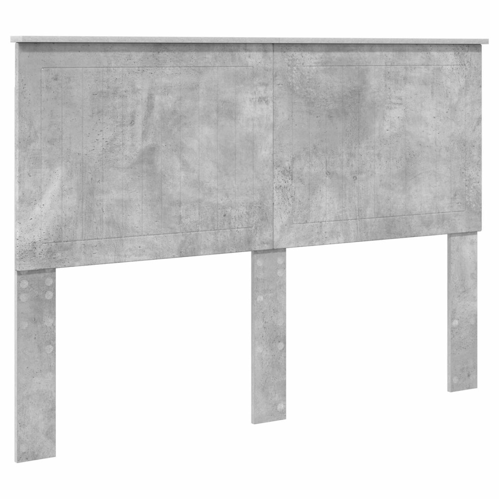 Produktbild för Sängram med låda Betonggrå 140 x 190 cm Ingenjörsträ