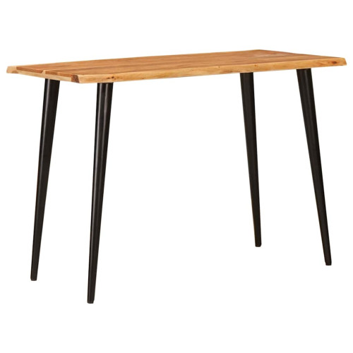 vidaXL Matbord Brun och svart 110 x 55 x 78 cm Massivt mangoträ